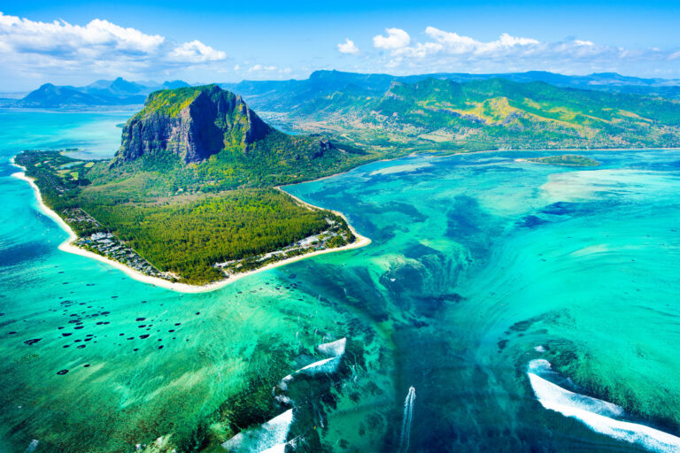 L'île maurice vue du ciel